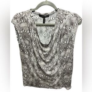 BCBGMAXAZRIA Snake Pattern sleeveless Top
